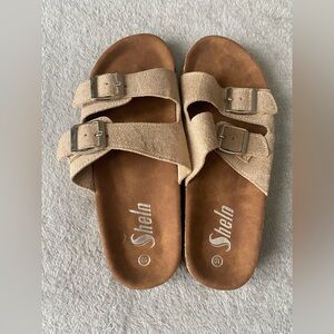SheIn Tan Birkenstock-style Sandal Sz 10
